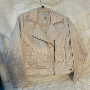 A.n.d (a new day): gold tone zip up jacket